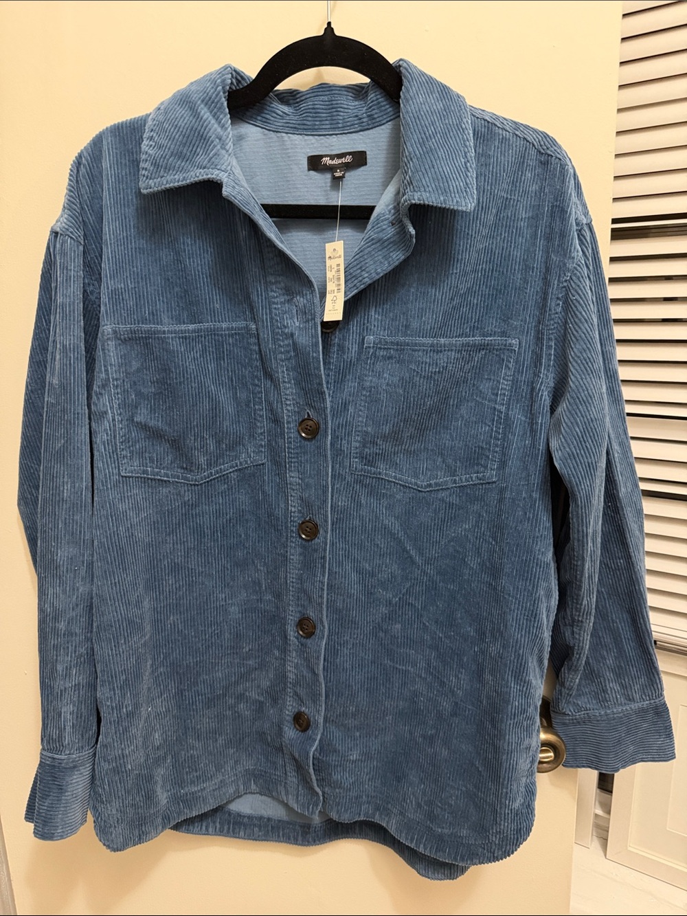 Madewell Blue Corduroy Long Sleeve Shacket / Overshirt